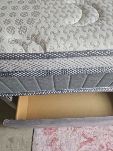 single bed and headboard