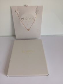Burren Jewellery 18ct Gold-Plated Triangle Pave Pendant Necklace New Boxed CAN POST