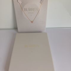 Burren Jewellery 18ct Gold-Plated Triangle Pave Pendant Necklace New Boxed CAN POST