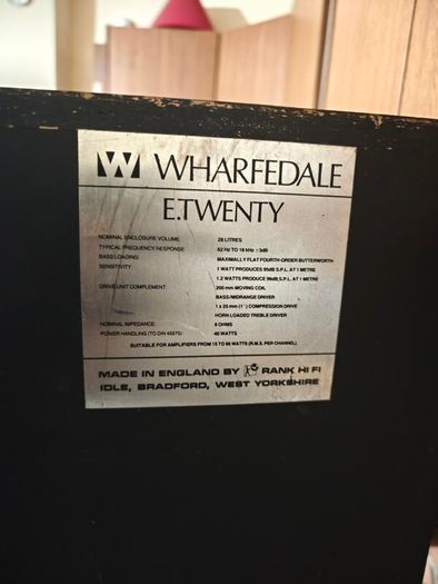 Wharfedale E20 Vintage audiophile speakers