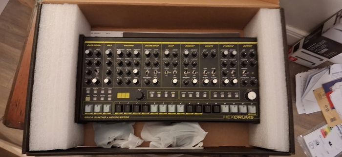 Erica Synths x Hexinverter HexDrums drum Machine - boxed with manual