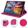 For Samsung Galaxy Tab A9 Tablet Case 360 Rotating PU Leather Cover - Rose Image 3