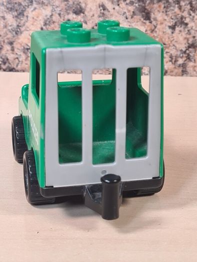 Vintage Lego Duplo Police Van Car Green Paddywagon