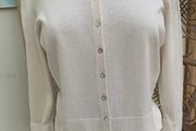 Hobbs cream silk blend cardigan 12/14