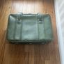 Vintage 70's Green Faux leather Suitcase VGC Image 2