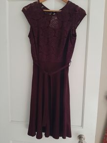 Maroon Dress - Dorothy Perkins - Size 12