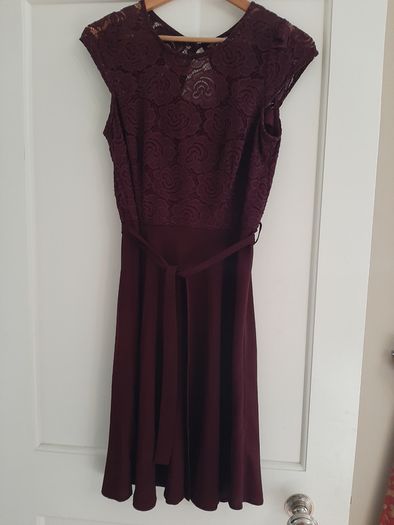 Maroon Dress - Dorothy Perkins - Size 12