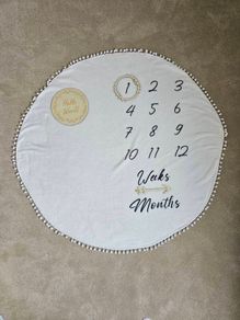 Baby milestone blanket