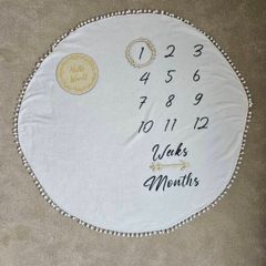 Baby milestone blanket