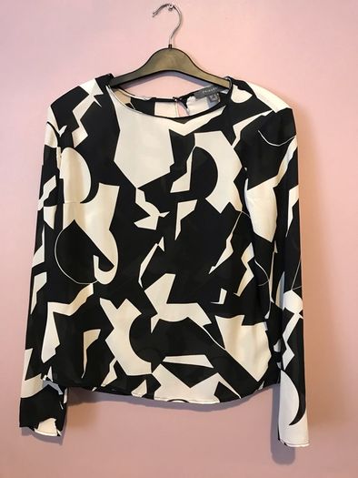Primark ladies black white top - New