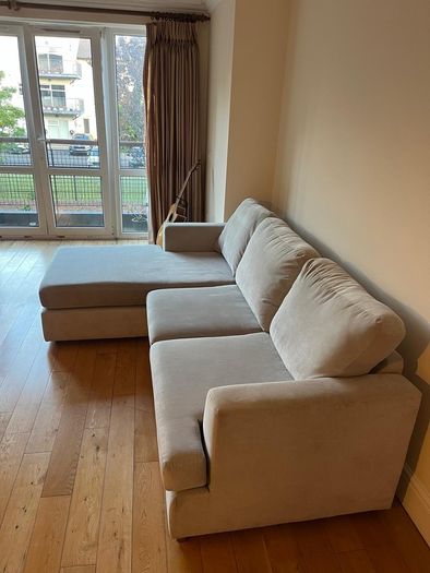 L Shape Couch in cream