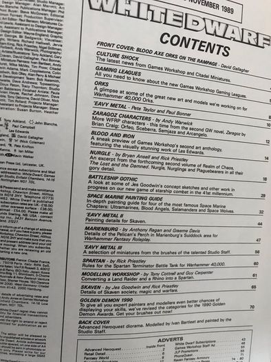 White Dwarf Games Workshop (1989)