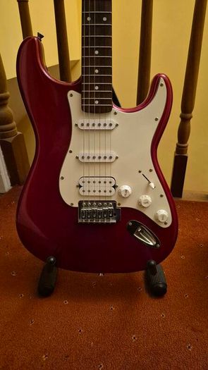 Fender Squire Strat Guitar and amp