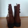 DejaVu Brown Ankle Boots - Faux Leather Image 3