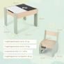 Kids Table with 2 Chairs, 3 Piece Wooden Furniture Set with Reversible  Removable Tabletop, Drawing Table with Storage, Elephant Shaped Childrens Seating Set for Ages 3 to 6 Image 6