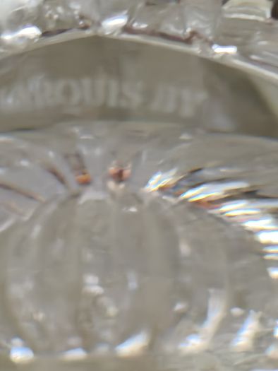 Vintage Marquis Waterford (Gothic print) Crystal Nautical Shell Oval Fan Vase 6 INCHES
