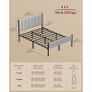 Double Metal Bed Grey (197 x 136.5 x 104 cm) Image 3