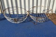2 Vintage hanging baskets