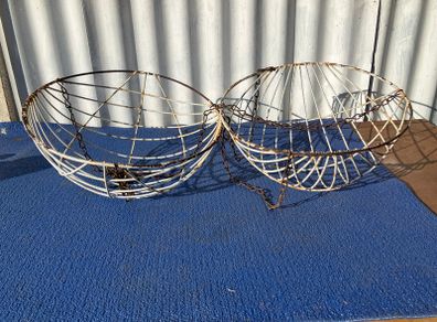 2 Vintage hanging baskets