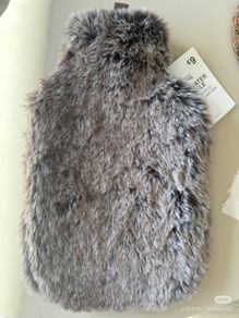Furry hot water bottle