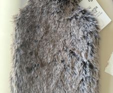 Furry hot water bottle