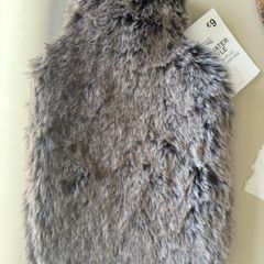 Furry hot water bottle