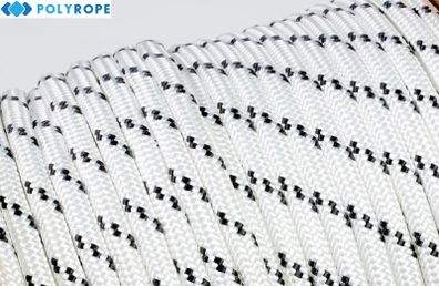 Double Braided Marine Polyester Rope Black or Red Excellent strength and flexibility