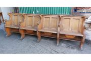 Four Seater Oak Pew  Folding Seats  4 KAS449