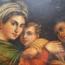 Antique Oil Painting, Old Master, Circa 1720, Madonna and Child. High Renaissance Style Madonna Canvas, After Raphael Image 2