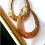 Vintage Hallmarked 9ct Gold Hoop Earrings Image 9