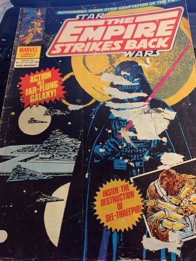 Starwars The Empire Strikes Back Weekly, Marvel Comic 1980 Issues  #130,-134