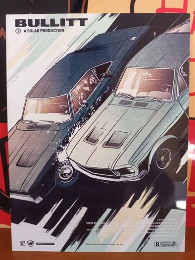 Metal sign for Bullitt movie