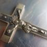 Antique Nuns Crucifix Skull Crossbones 5'' And 3,5" Image 6