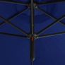 Double Parasol with Steel Pole Azure Blue 600 cm Image 3