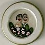 Handmade wedding couple pebble art Image 7
