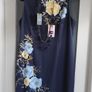 HOBBS Moira Navy & Yellow Dress Sz 16 UK - Bnwt Rrp 190 Image 4