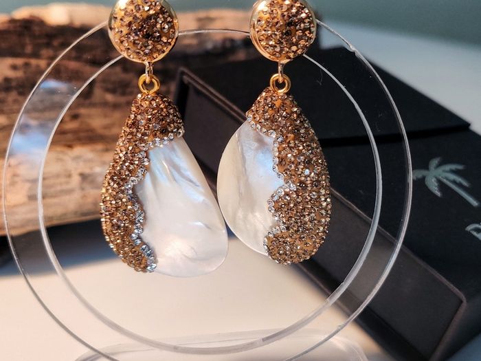 Hot Sale Fashion Sea Shell Drop Earrings Gold Silver Color CZ Pendant Dangle