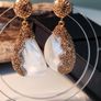 Hot Sale Fashion Sea Shell Drop Earrings Gold Silver Color CZ Pendant Dangle Image 4