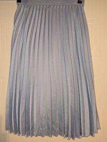 Beautiful Icelandic Blue pleated midi skirt from Vila