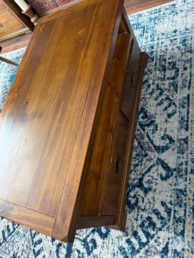 Egyptian coffee table. New zeeland pine.