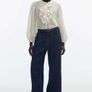 Zara Semi-Sheer Shirt With Ruffles Image 2