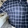 Girls Long Sleeved Blue Checkered Shirt from Primark Image 7