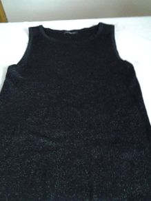 Black Sleeveless Knitted Top for Sale