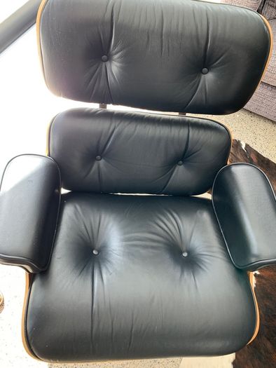 Eames style chair and foot rest