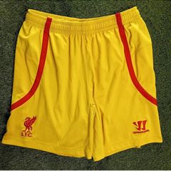 Liverpool Warrior Yellow Shorts 2014 2015 - Mens S