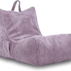Bean Bag Corduroy Bean Bag Chair with Handle & Pocket  Modern Soft Seating