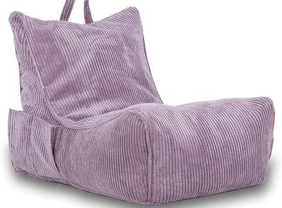 Bean Bag Corduroy Bean Bag Chair with Handle & Pocket  Modern Soft Seating