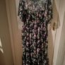 Yours London curve Plus Size Black Floral Print Maxi Smock Dress. Image 2