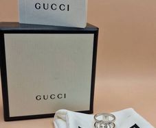 Gucci logo silver ring