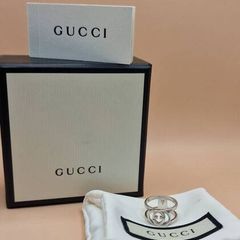 Gucci logo silver ring
